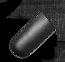 jackknife fold knife sheath scabbard case bag cow leather customize black Z1021 picture