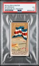 1887 N9 Allen & Ginter Flags Of All Nations NICARAGUA PSA 5 EX (BLOCK BACK) picture