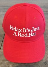 Relax It’s Just A Red Hat MAGA Hat TRUMP 2024 MAKE AMERICA GREAT AGAIN Cap USA picture