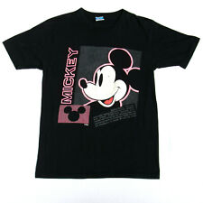 Vintage Walt Disney Mickey Mouse 80s 90s Black T-Shirt Size M picture