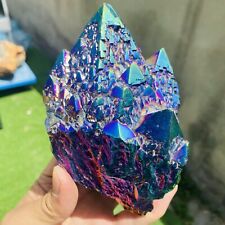 890g Rare Electroplating Mountain-Like Quartz Crystal Cluster Healing Energy picture