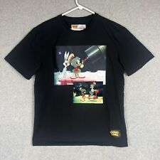 VTG Rare Marvin The Martin & Bugs Bunny Looney Tunes T-Shirt Size Large Black picture