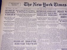 1935 DEC 15 NEW YORK TIMES - LOUIS KNOCKS OUT PAULINO IN FOURTH - NT 2021 picture