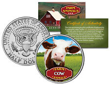 COW * Collectible Farm Animals * JFK Kennedy Half Dollar U.S. Colorized Coin picture