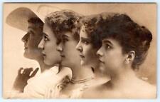 Pre-1907 RPPC ROTOGRAPH 5 BEAUTIFUL WOMEN B J FALK NEW YORK PHOTO POSTCARD #2 picture