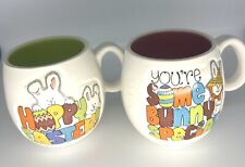 Enesco Vntg 1985 Happy Easter You’re Some Bunny Special Japan Pink/ Green Mug picture