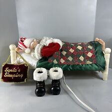 Vintage Telco Motion-ettes SLEEPING SANTA Animated Snoring Whistling In Bed picture