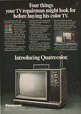 Panasonic TV Quatrecolor UHF Original Magazine 1972 Vintage Print Ad picture