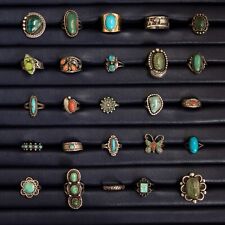 51 NATIVE AMERICAN SOUTHWESTERN STERLING TURQUOISE RINGS BRACELETS EARRINGS PINS picture