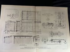 1896 Industrial Illustration/Drawing Standard Box Car Baltimore & Ohio RR picture
