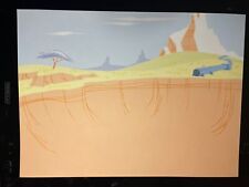 LOONEY TUNES  Animation Cel Back￼ground Wile E Coyote And Roadrunner Cartoons picture
