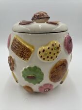 Vtg 1950’S Cookies All Over #C-3541 COOKIE JAR w Walnut Finial NAPCO Japan Read picture