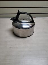 Vintage Regal Ware Whistling Aluminum Tea Kettle Copper Bottom Collectible Used picture