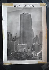 VINTAGE New York City NYC Photo Photograph Skyscrapers RCA Building 1940s Fine picture