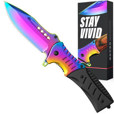 Rainbow Pocket & Folding Knives Best Camping Survival Knife Folding Knives picture