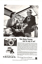 1957 Print Ad Graflex Graphic 35 Camera Aboard the Santa Fe Super Chief Railroad picture