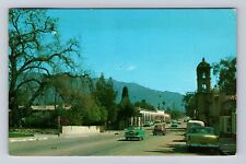 Ojai CA-California, Post Office Tower, Shopping Center, Vintage c1966 Postcard picture