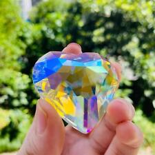 2PC AB 3D Love crystal Rainbow Maker Crystal Feng Shui Faceted Suncatcher picture