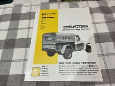 1960s jeep camp N cargo aluminum body enclosure single page flyer picture