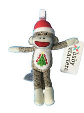 Baby’s First Christmas Sock Monkey Plush Baby 1st Holiday Santa NWT picture
