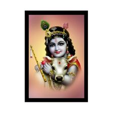 Lord  Krishna Photo Painting Home Decorative  with Synthetic Frame picture