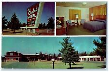 c950's The Chalet Motel Room Wisconsin Rapids Wisconsin WI Multiview Postcard picture