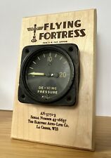 Boeing B-17 Flying Fortress Salvage Part De-Icing Gauge WWII Plaque Gift picture