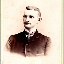 c1880s Port Jervis, NY Scary Eye'd Young Man Cabinet Card Photo Lundelius B11 picture