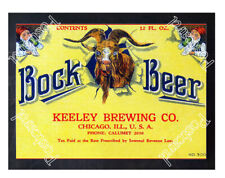 Historic Bock Beer, Keeley Brewing Co, Chicago Illinois Beer Ad Postcard picture