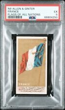 1887 N9 Allen & Ginter Flags Of All Nations FRANCE PSA 5 EX (Curve Back) picture