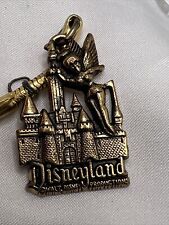 Vintage Disneyland Metal Key Chain Tinkerbell Castle Bronze Lightweight picture