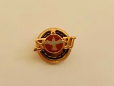 VERY RARE SEABOARD & WESTERN AIRLINES 10K GOLD WITH ENAMEL 10 YEAR SERVICE PIN  picture