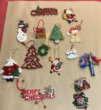 Vintage Mixed Lot of 15 Christmas Tree Ornaments Multicolored picture