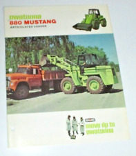 Owatonna 880 Mustang Articulated Loader Sale Brochure 9-73 OMC ORIGINAL picture
