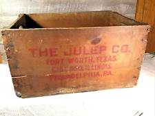 Vintage Advertising Wood Crate Howel's Cherry Julep Texas, Chicago, Philadelphia picture