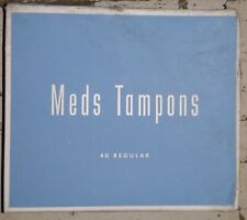 Vintage Box Of 40 Regular Meds  Tampons Nos 1950s By Modess Rare Early Box picture