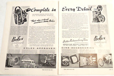 1939 Print Ad Bolex Paillard Movie Camera Projector Cine Accessories Photography picture