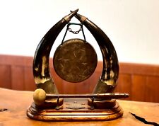 Antique Horn & Oak Dinner Gong picture