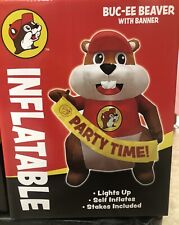 2024 BUC-EES PARTY TIME 6’ INFLATABLE BUC-EE BEAVER - NEW & SEALED picture