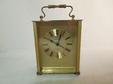 Seth Thomas Alarm Clock Brass Carriage Style Silent Running with Beeping Alarm  picture