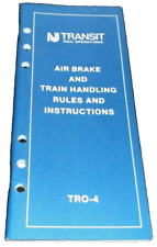 1991 NJT NEW JERSEY TRANSIT RAIL TRO-4 AIR BRAKE AND TRAIN HANDLING INSTRUCTIONS picture