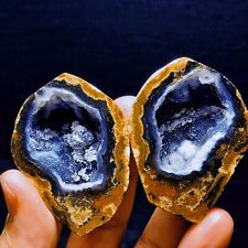 Rare 119G China Natural Inner Mongolia  Gobi Eye Agate Geode Collection L1601 picture