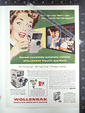 1958 ADVERTISING for Wollensak Eye-Matic 8mm movie camera model 46 715 picture