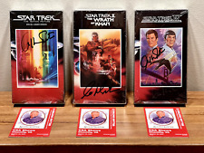 3x Star Trek VHS Lot SEALED VHS Lot SIGNED / AUTO by William Shatner - IGS Ready picture