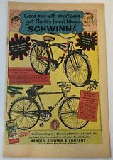 1954 Schwinn bicycles cartoon ad ~ BLACK PHANTOM, TRAVELER picture