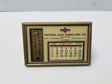 1942 National Auto Fabrics Mfg. CO. Vintage Advertising Calendar Thermometer picture