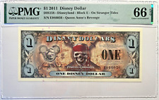 2011 $1 DISNEY DOLLAR ON STRANGER TIDES Pirate DLand Series E046056 PMG 66 6E picture