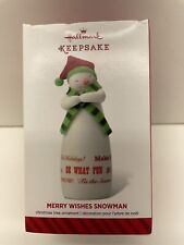 HALLMARK KEEPSAKE ORNAMENT 2014 Merry Wishes Snowman Limited Edition picture