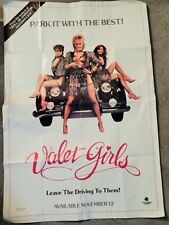 VALET GIRLS (VIDEO DEALER  40 X 27 POSTER, 1986) RARE CULT COLLECTIBLE ITEM picture