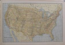 Original 1921 NAMED TRAILS Road Map UNITED STATES Airplane Routes National Camps picture